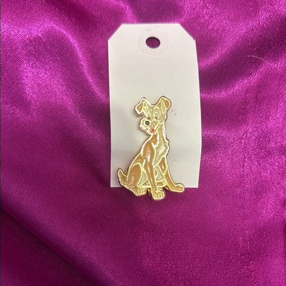 Disney Gold Dog Enamel Pin